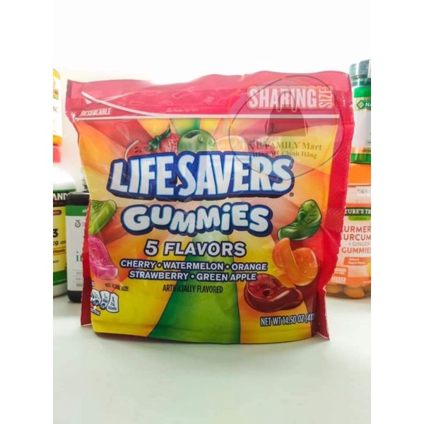 Kẹo Lifesavers nhiều loại nhiều vị 411g và 177g