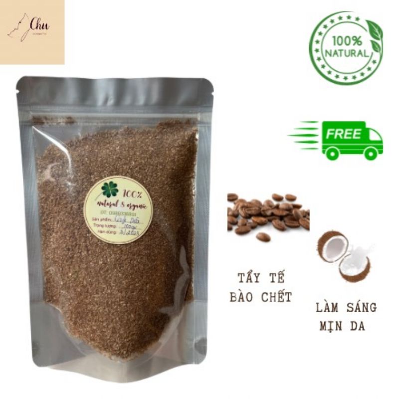 Bột Cafe Dừa Handmade Tẩy Da Chết 100gr