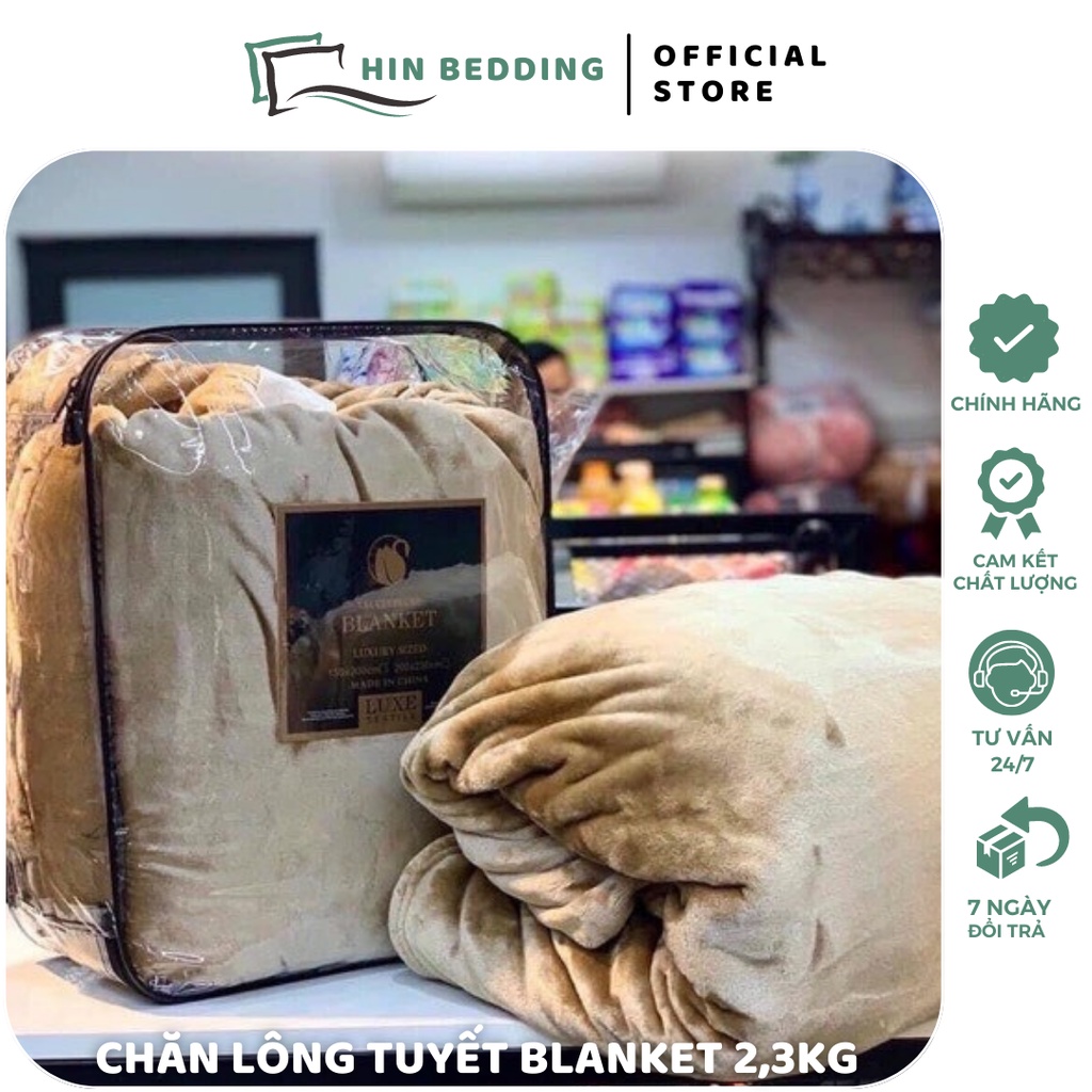 Chăn Lông Blanket 2,3kg, Chăn Lông Cao Cấp HIN BEDDING Mềm Mịn Nhập Khẩu Loại 1