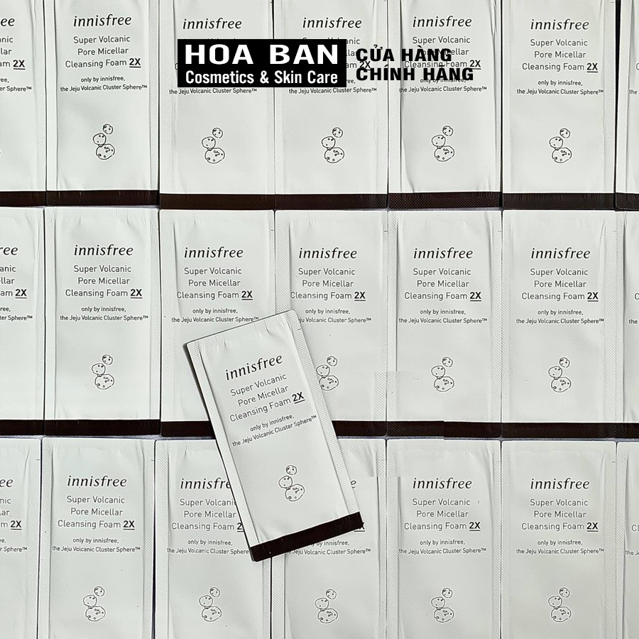 Sample sữa rửa mặt Innisfree Super Volcanic Pore Micellar Cleansing Foam 2x 3ml | BigBuy360 - bigbuy360.vn