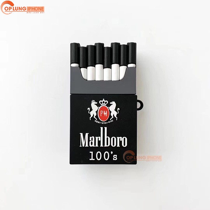 Case airpods 1 2 Marlboro, Vỏ bao airpod 1 2, Inpods 12 silicon đựng tai nghe bluetooth , tai nghe không dây