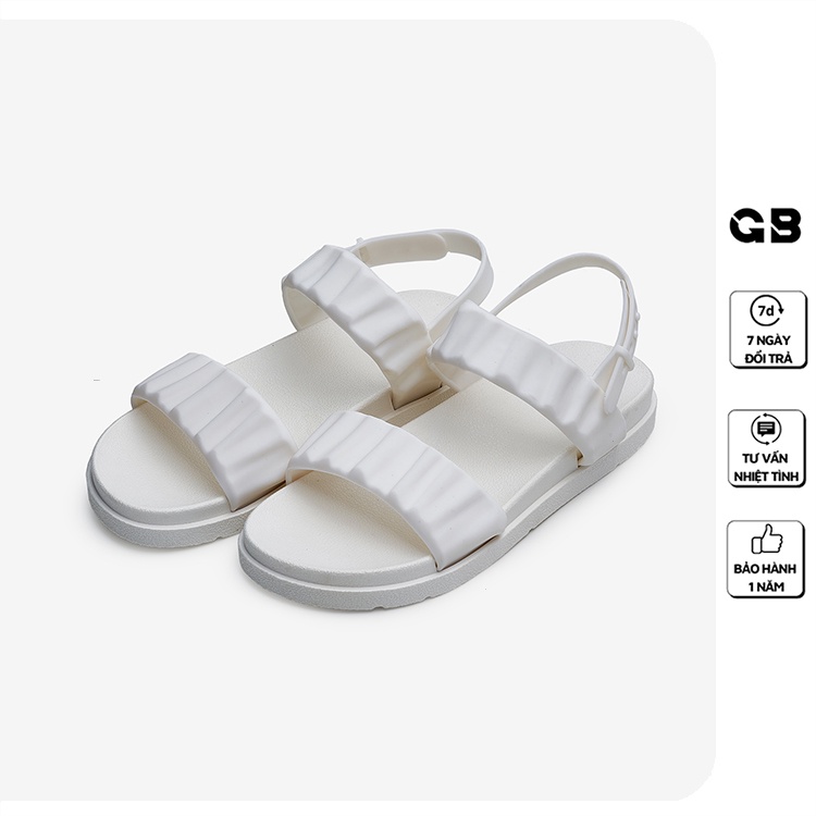 Giày sandal nữ giayBOM quai ngang khóa cài đế cao 2 cm D62