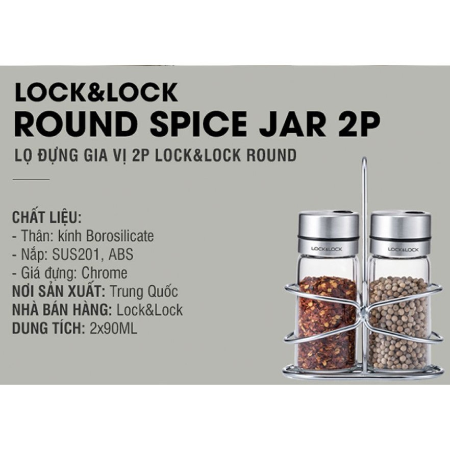 Bộ Lọ Đựng Gia Vị Lock&Lock Round LLG847 90ML