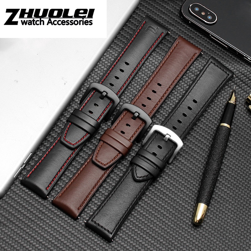 22mm Leather bracelet For Huawei Watch GT smart watch Business style replacement strap 2in1 Leather /Silicone strap