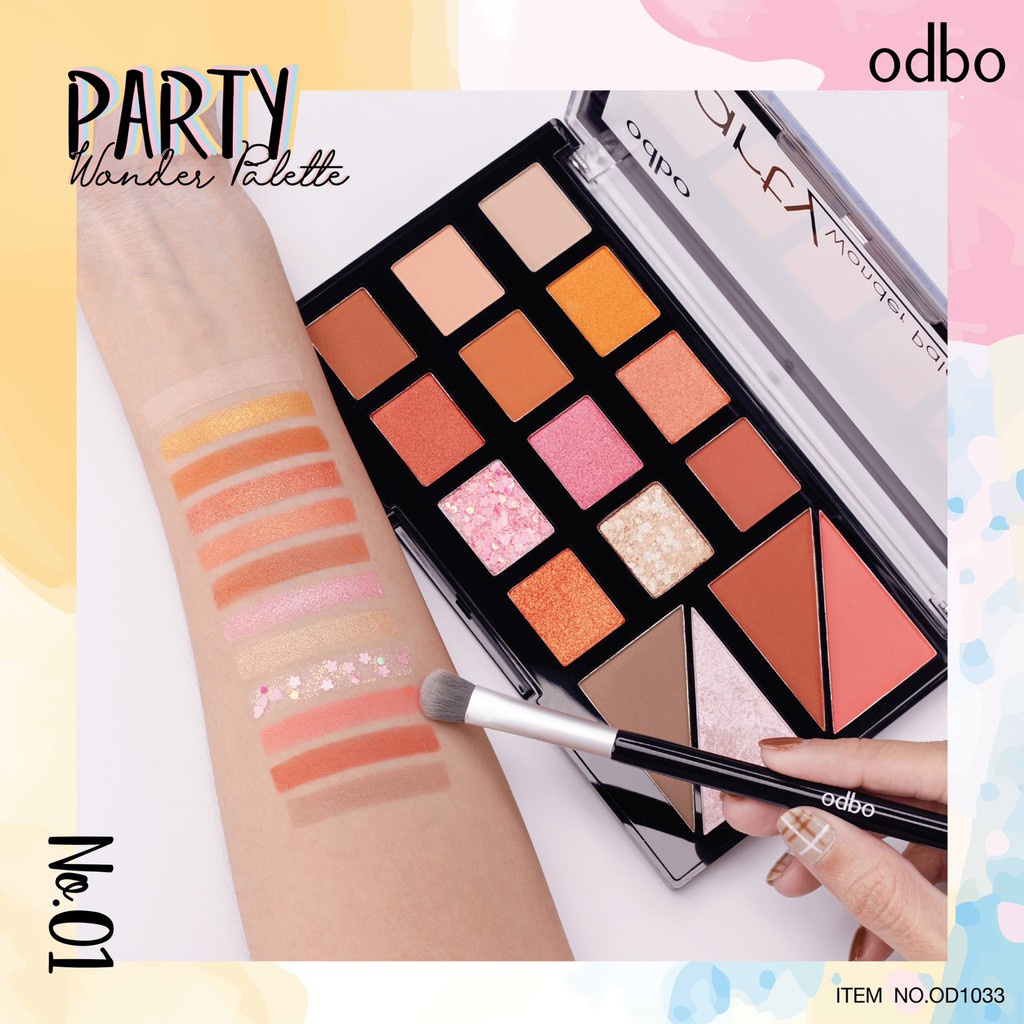 [NEW] Bảng Phấn Mắt Phấn Má Odbo Party Wonder Palette OD1033 Tiện Dụng