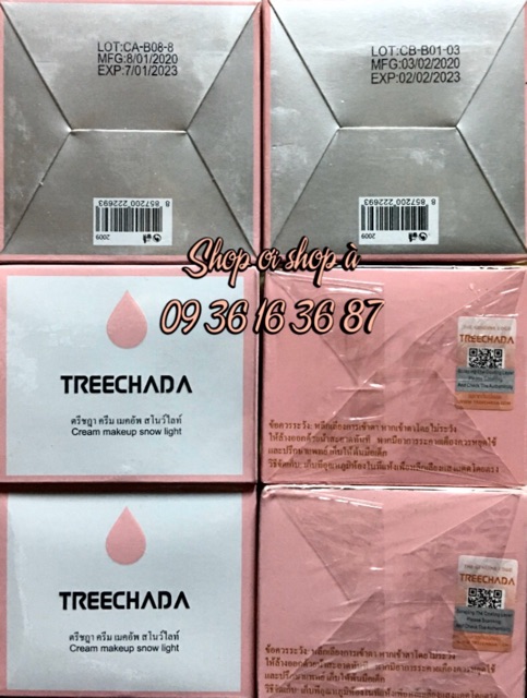 Kem Treechada dưỡng da trang điểm thần thánh Thái lan 50g