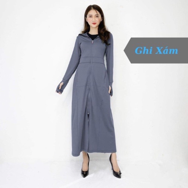 Áo chống nắng toàn thân thiết kế 2 lớp thoáng mát dày dặn cản nắng tuyệt đối,siêu co dãn 4 chiều mền mại