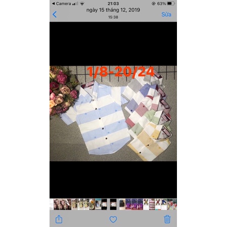 Áo sơ mi bé trai, chất kate cotton đẹp, mát