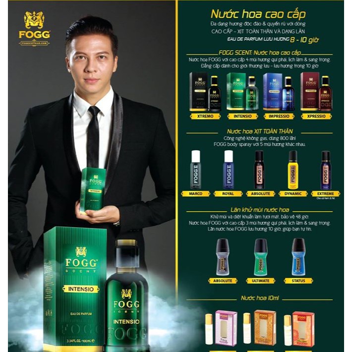 [Fogg - Đủ loại] Nước Hoa Cao Cấp Fogg Dành Cho Cả Nam&Nữ (HAI LOẠI RIÊNG BIỆT) 100ml | BigBuy360 - bigbuy360.vn