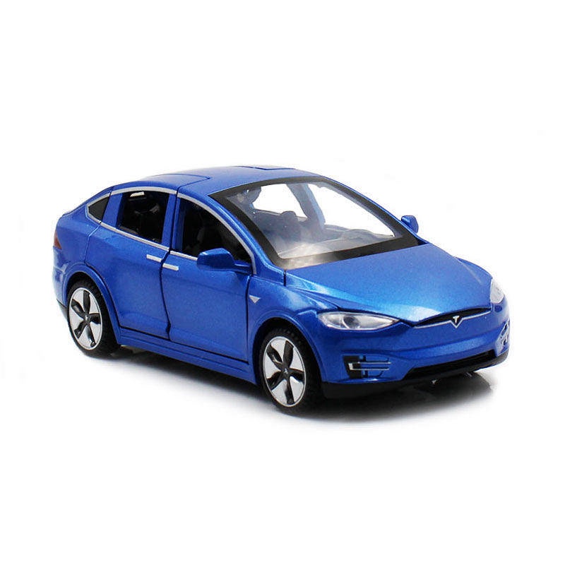 Tesla Modelx3 Alloy Car Model Bugatti Sound and Light Warrior Six-Door Gull Wing Door Eating Chicken Same Style car accessories 4NzH