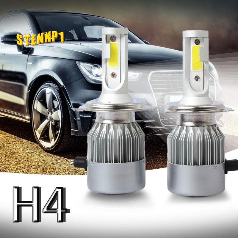 New 2pcs C6 LED Car Headlight Kit COB H4 36W 7600LM White Light Bulbs