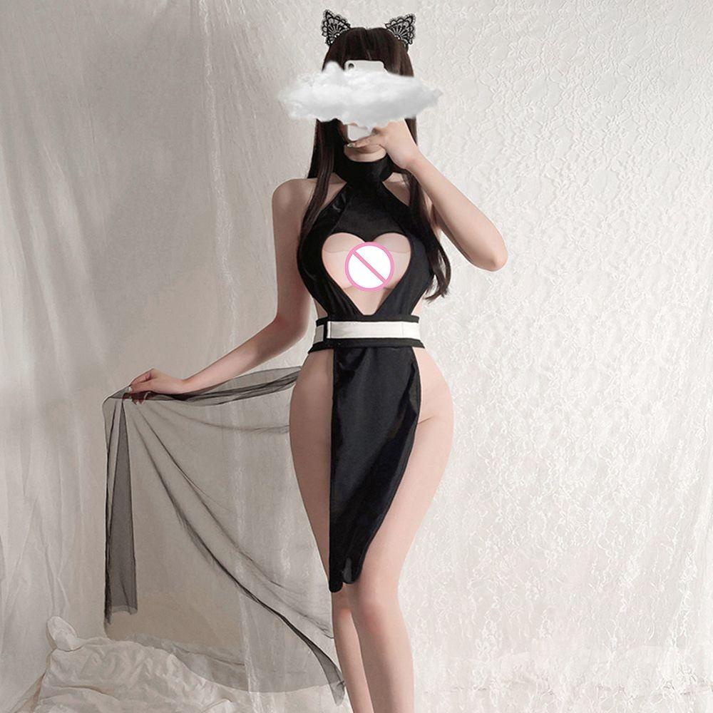 Đầm Ngủ Lưới Xuyên Thấu Hở Lưng Hóa Trang Sáng Tạo