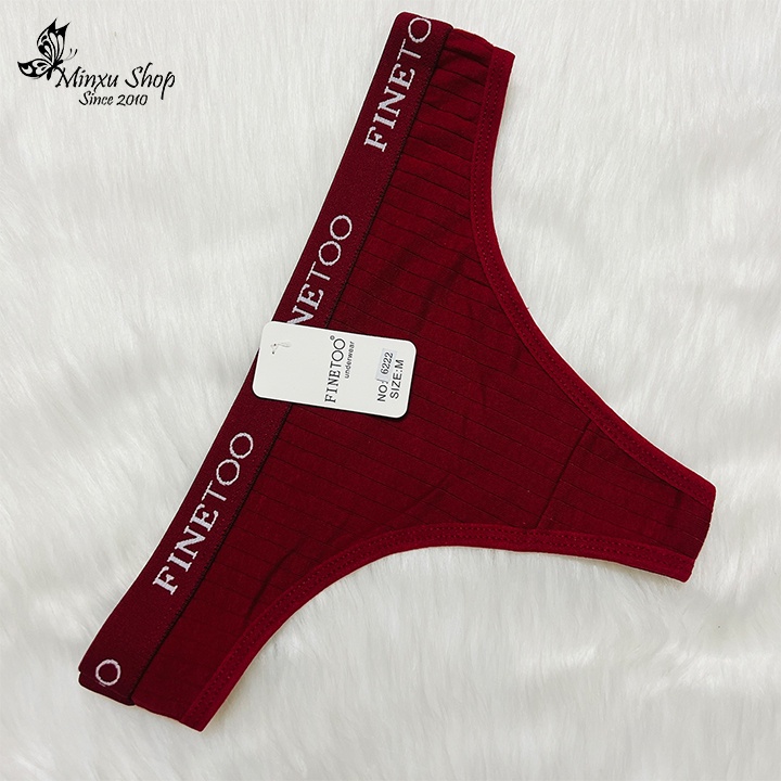 Quần lọt khe chất cotton mềm đẹp phối viền chữ cá tính, quần lót nữ sexy cám dỗ mặc thoáng không bị hằn Minxu Shop 6222