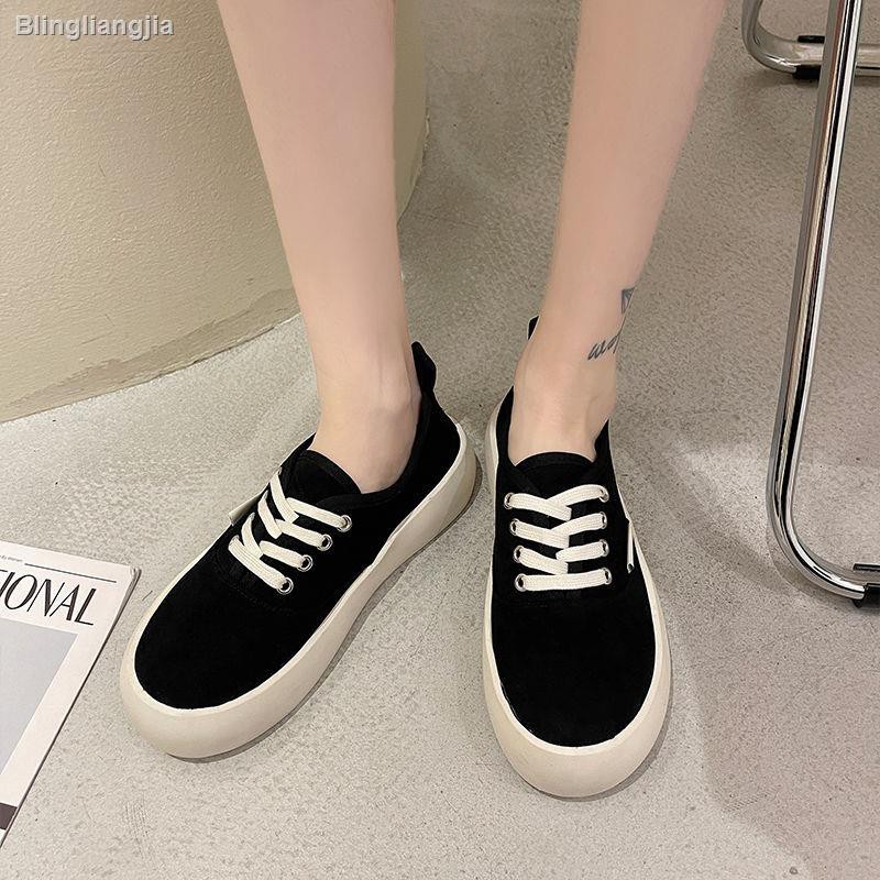 Giày Thể Thao Canvas Ulzzang Màu Trắng Phong Cách Harajuku Hàn Quốc Mới Cho Nữ 2021