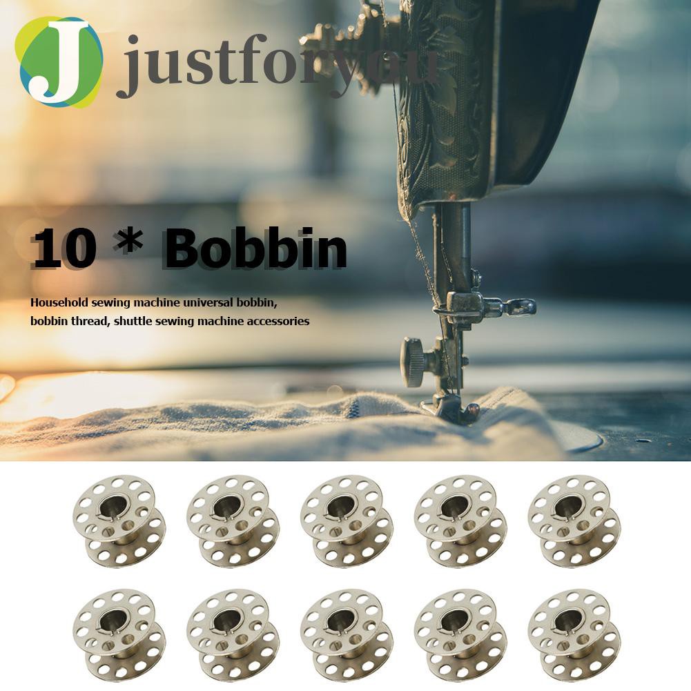 Justforyou2 10pcs Universal Shuttle Core Bobbins Home Sewing Machine Stitching Parts