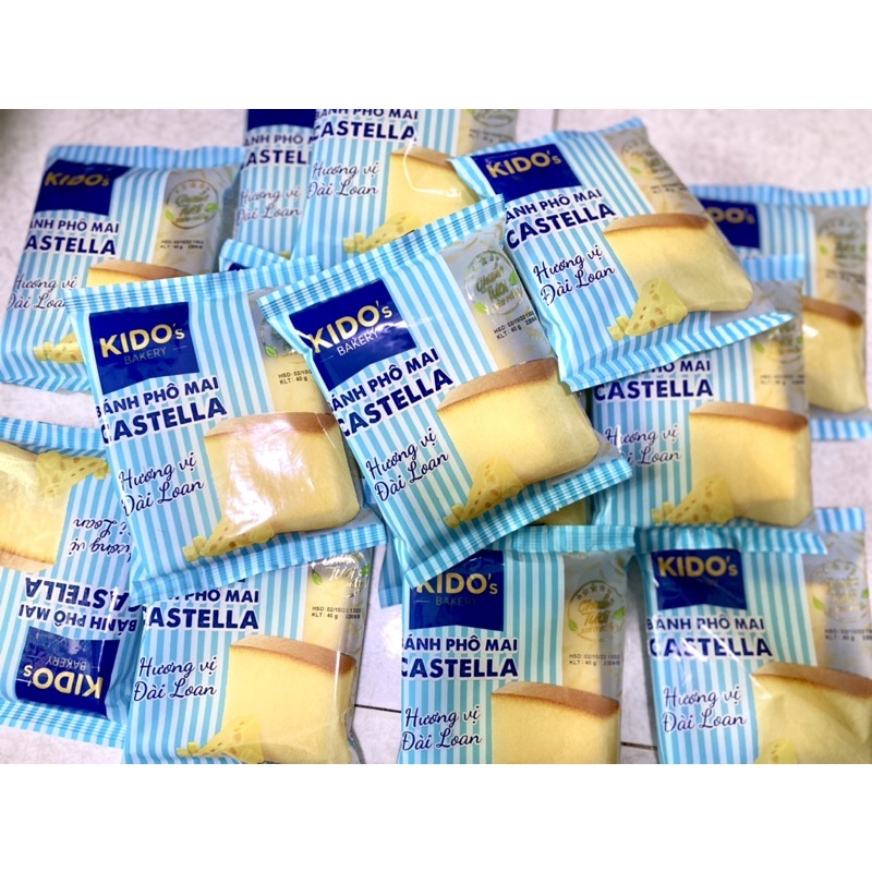 COMBO 5 CÁI BÁNH MÌ TƯƠI KIDO’S VỊ PHÔ MAI CASTELLA HSD:7-9 NGÀY