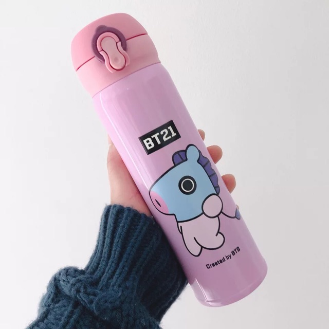 Bình nước giữ nhiệt BT21  Tata Cooky Mang Shooky Chimmy Van Koya RJ