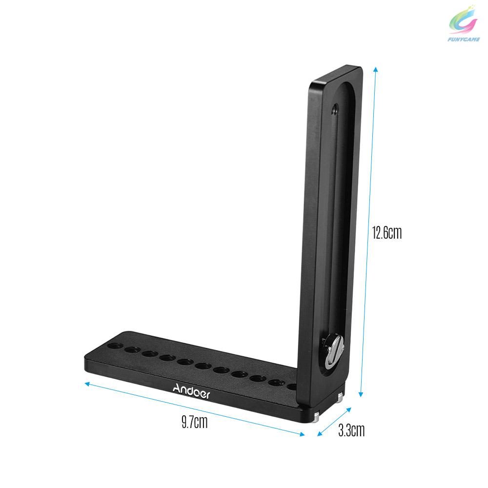 Mới Giá Đỡ Chữ L Andoer Bằng Hợp Kim Nhôm Kèm Ốc Vít 1 / 4 Inch Cho Chân Máy Ảnh