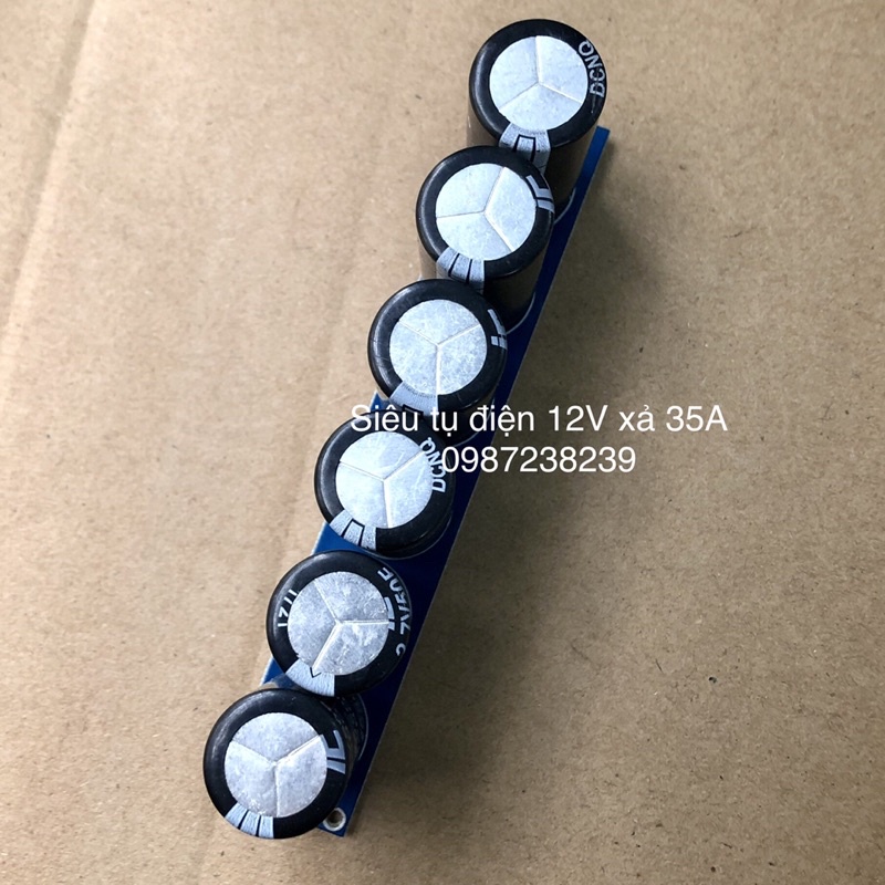 Pack siêu tụ điện 12V (max 16V) 8.3F 35A hỗ trợ khởi động xe máy và đèn trợ sáng