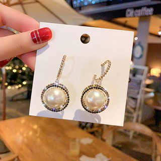 Bông Tai Mạ Bạc 925 Đính Ngọc Trai Giả Xinh Xắn Cho Nữ