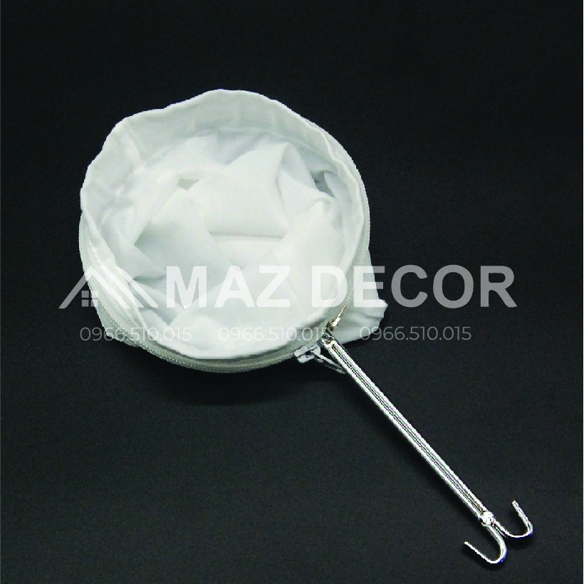 Vợt vải lọc trà có cán Inox dùng lọc trà, lọc hạt, lọc đậu nành, hấp xôi, hấp ngô, lọc đồ uống