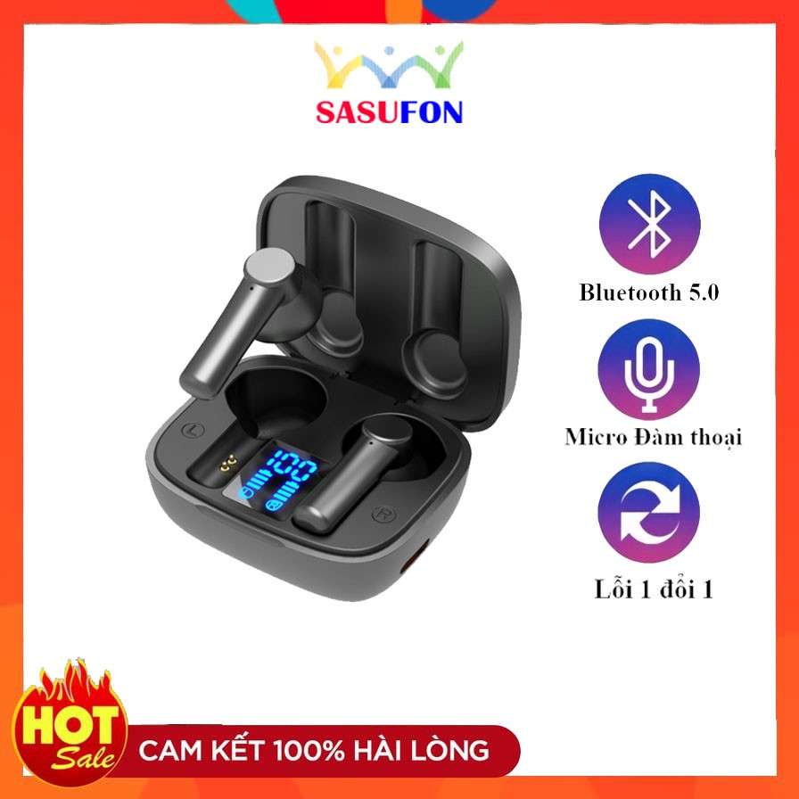 Tai Nghe Bluetooth Cao Cấp HX-LB Eight - Chống Ồn Chủ Động - Dùng Cho IOS Và Android - Tự Động Kết Nối - Cảm Biến Nhạy