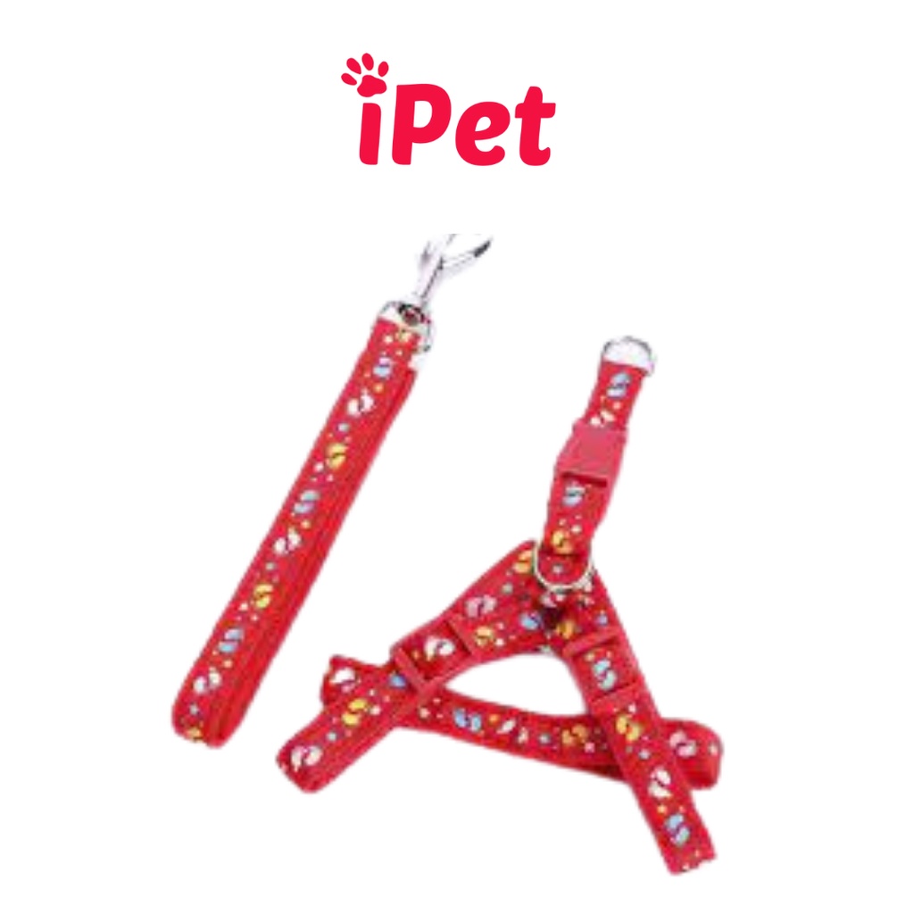 Dây Dắt Kèm Đai Người Cho Chó Mèo Dưới 5kg - iPet Shop