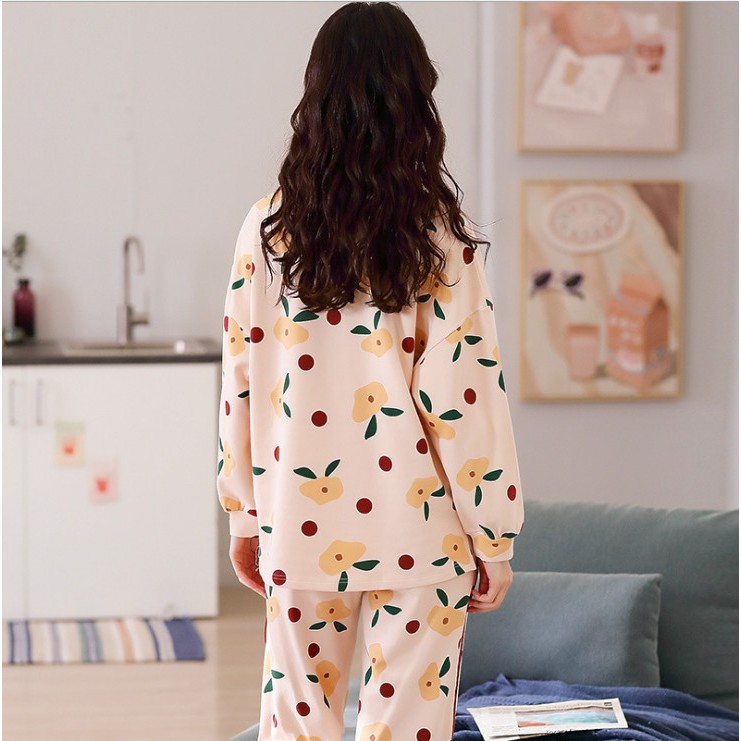 Đồ bộ Pijama bộ mặc nhà nữ vải COTTON 100 cao cấp style Hàn Quốc Full size