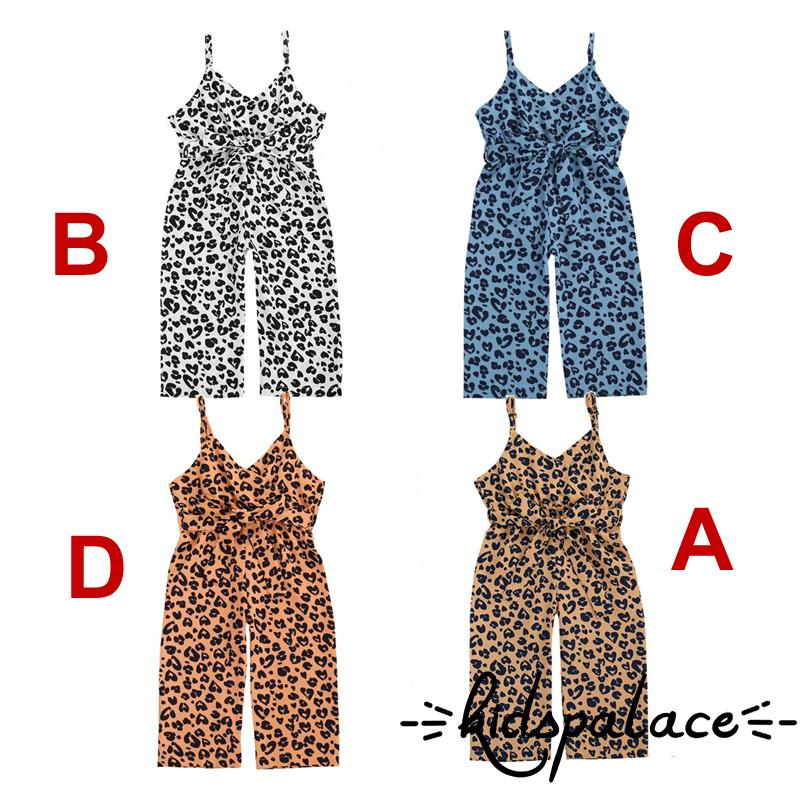 Jumpsuit Sát Nách Hoạ Tiết Da Báo Cho Bé Gái