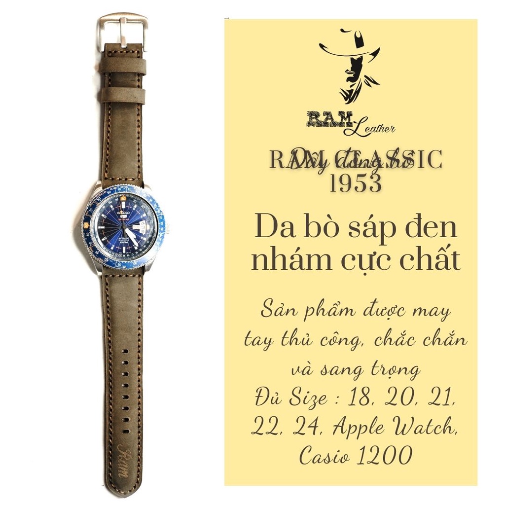 Dây Huawei Watch GT Da Bò Thật RAM Leather – P1