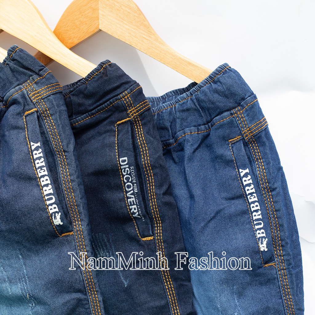 Quần Short Jeans Bé Trai, Chất Jean Mềm Phối Xọc Xước Vải Thời Trang