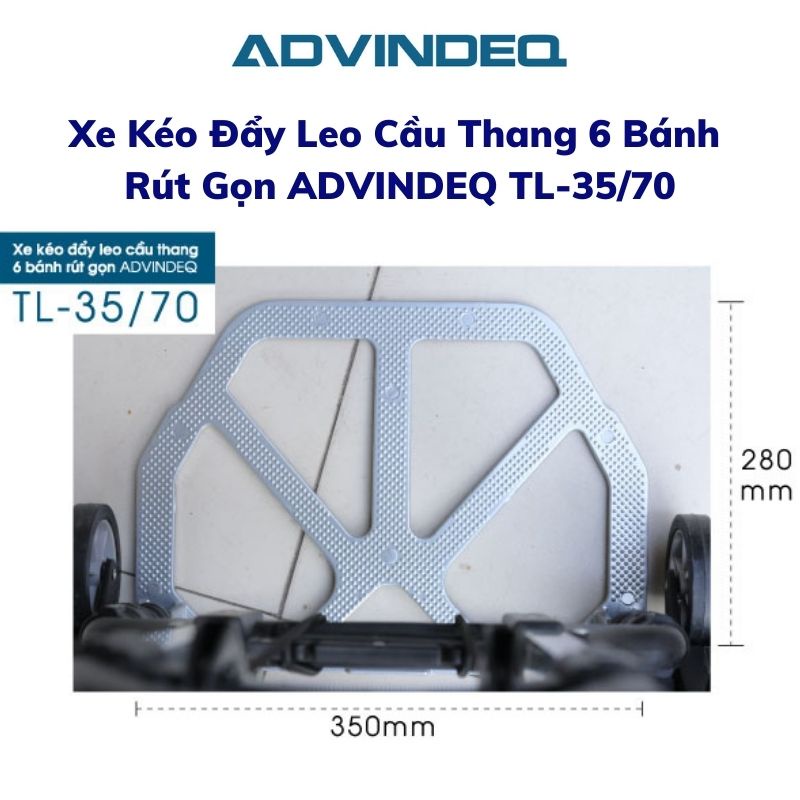 Xe kéo đẩy leo cầu thang 6 bánh rút gọn ADVINDEQ TL-35/70 tải trọng lên tới 70kg thanh cầm có thể kéo dài