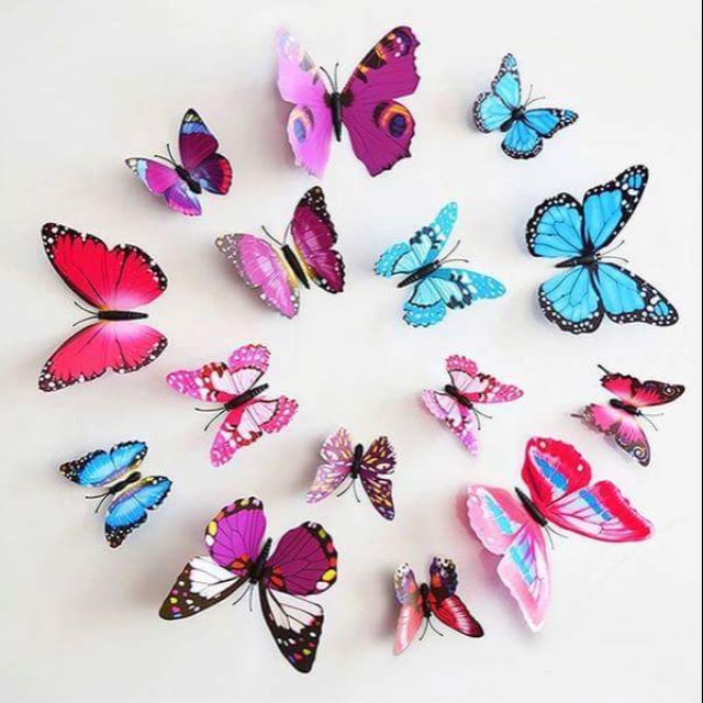 Bướm trang trí gắn lên bánh kem 1 con