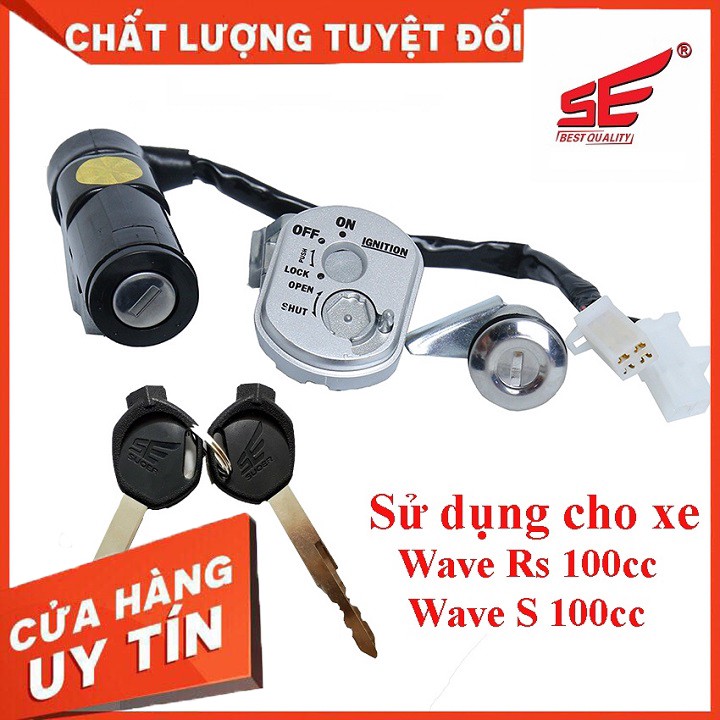 Ổ Khóa Xe Máy Wave RS 2 CẠNH CAO CẤP Bảo Hành 6 Tháng