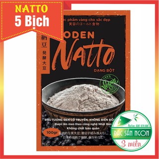 5 Túi Natto Đen - Đậu Nành Lên Men MANGALA Túi Bột 100g (Công Nghệ Nhật Bản)