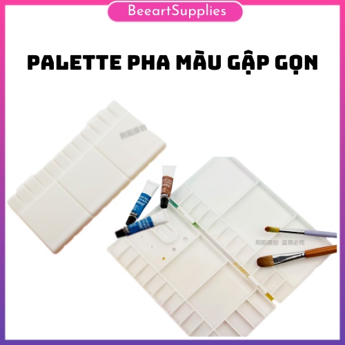 Khay pha màu nắp gập PALLET tiện lợi chuyện dụng cho vẽ màu nước màu bột