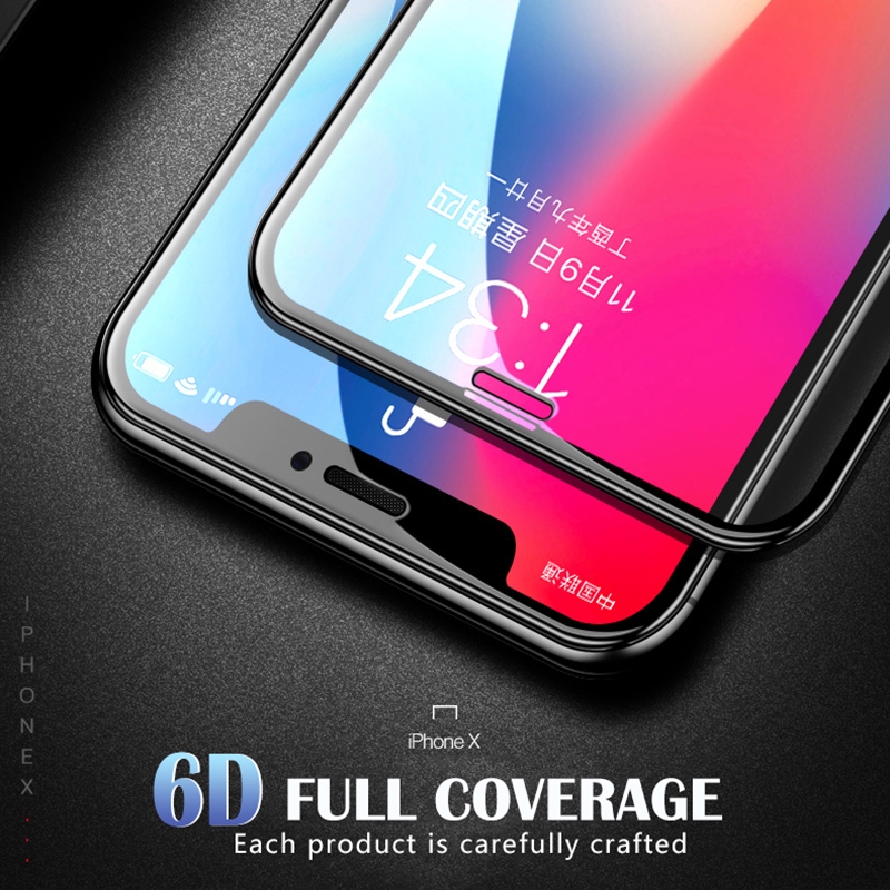 Kính cường lực bảo vệ màn hình 6D kèm phụ kiện cho iPhone 6S 7 8 plus XS MAX XR X