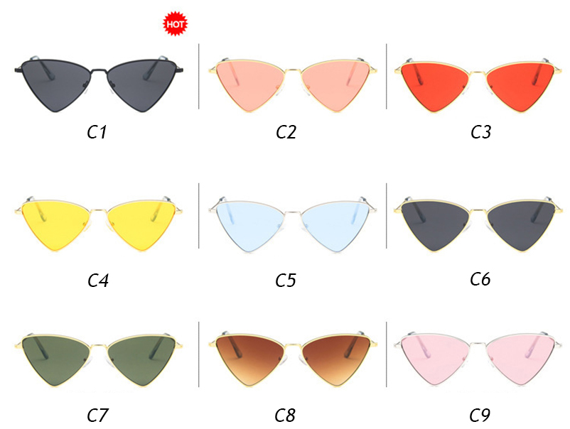 COD Retro Cat Eye Sunglasses Triangle sunglasses Women