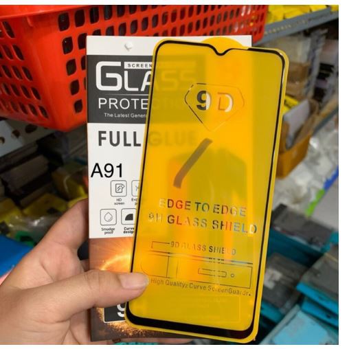 Kính Full màn 9D Siêu bền Oppo A91