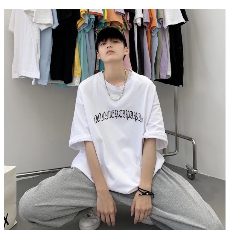 Áo thun tay lỡ nam nữ, áo phông unisex form rộng chất cotton mát mịn thấm hút mồ hôi in hình TOMO