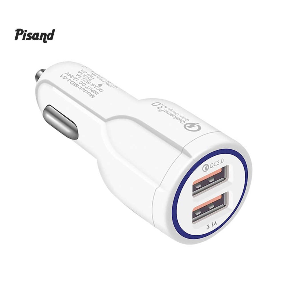 Tẩu sạc nhanh 2 cổng USB 3.1A QC 3.0 cắm vào bật lửa điện xe hơi