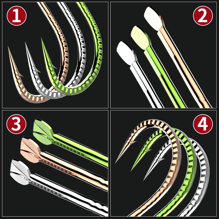 1 Vỉ 14 Lưỡi Câu Cá CJF Vẩy Rồng Có Ngạnh, Săn Hàng Cao Cấp