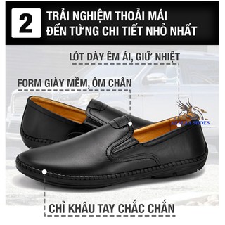Giầy lười da bò cao cấp (cam kết da thật)GL-08