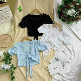 Áo croptop bèo cột