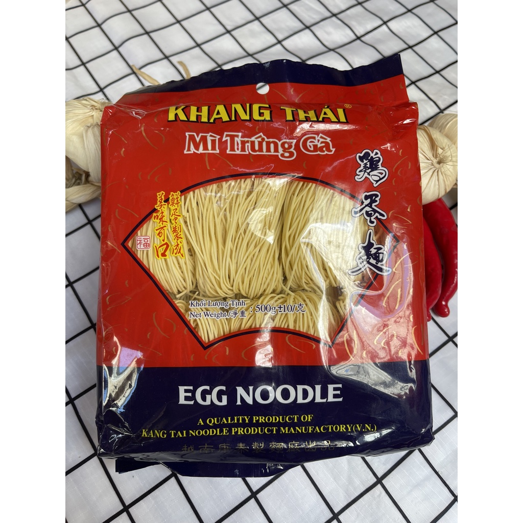 MÌ HỘT GÀ ( MÌ TRỨNG ) KHANG THÁI 500GRAM