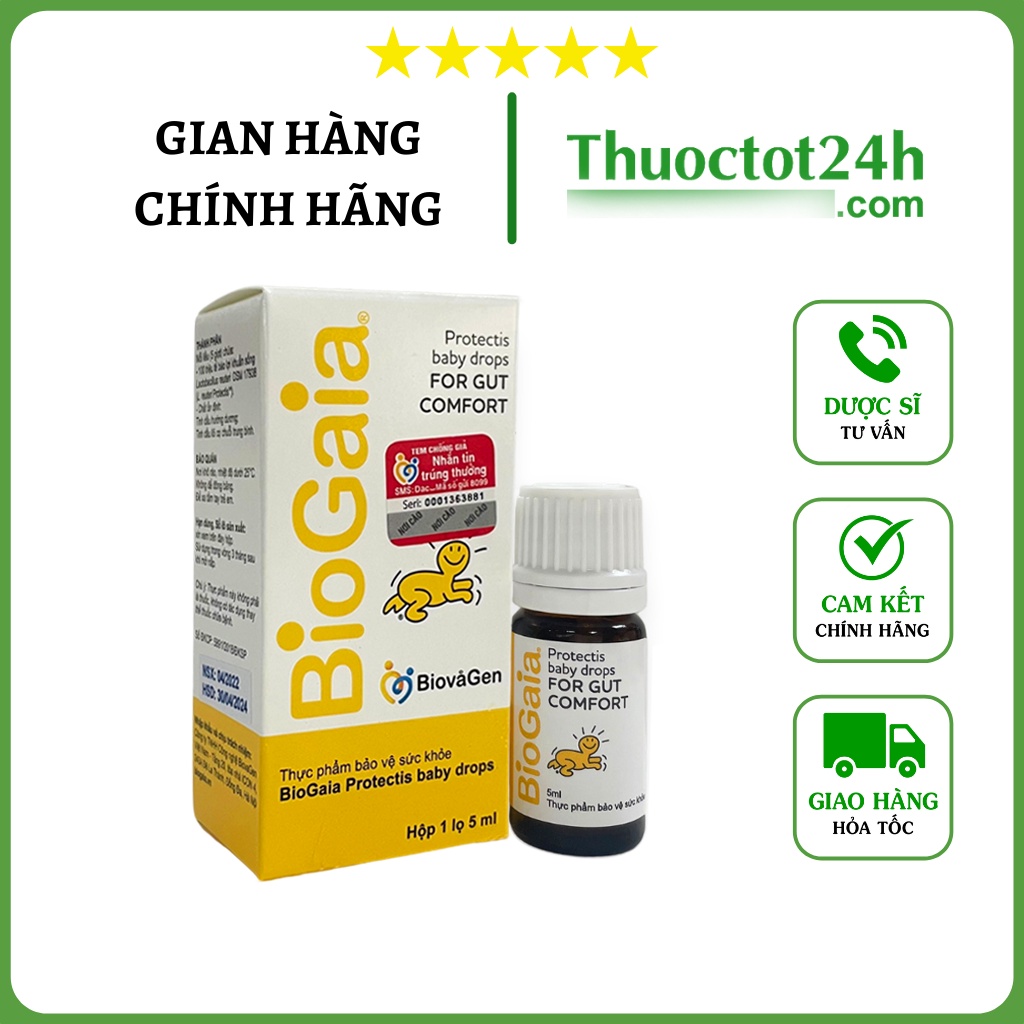 BioGaia Protectis Drops - Men vi sinh nhập khẩu Thuỵ Điển