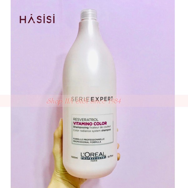 Dầu Gội Dành Cho Tóc Nhuộm L'OREAL RESVERATROL VITAMINO COLOR SHAMPOO 1500ml- Không kèm vòi xả