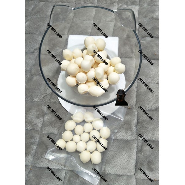 BÁNH THƯỞNG CHÓ MÈO PHÔ MAI VIÊN CANXI, VÁNG SỮA DÊ KEM TƯƠI HỘP 160G - SNACK ĂN VẶT CHÓ MÈO