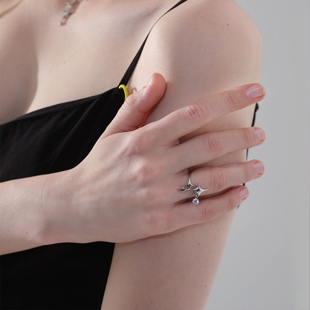 Nhẫn hở hình ngôi sao phong cách Hàn Quốc thời trang cho nữ