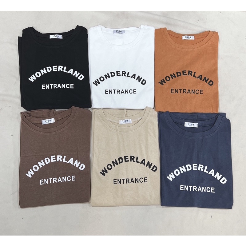 Áo phông chữ wonderland 3158-phông 3158 mới